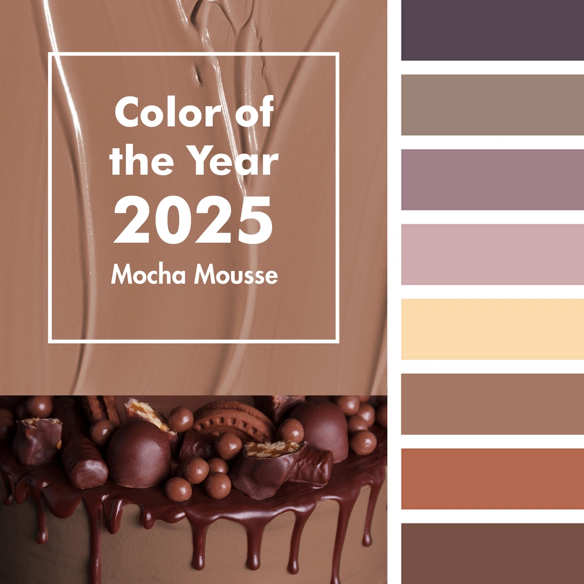 Pantone Farbe des Jahres 2025 Mocha Mousse